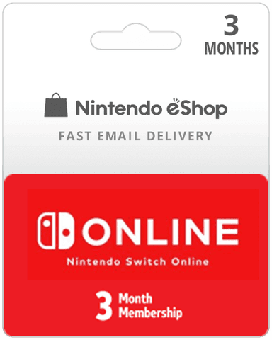 3 Month Nintendo Switch Online Membership