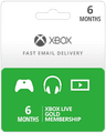 6 Month Xbox Live Membership