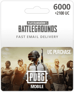 6000UC PUBG Mobile Card