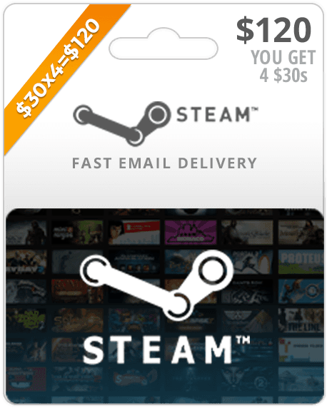 $120 Steam Gift Card (Email Delivery)