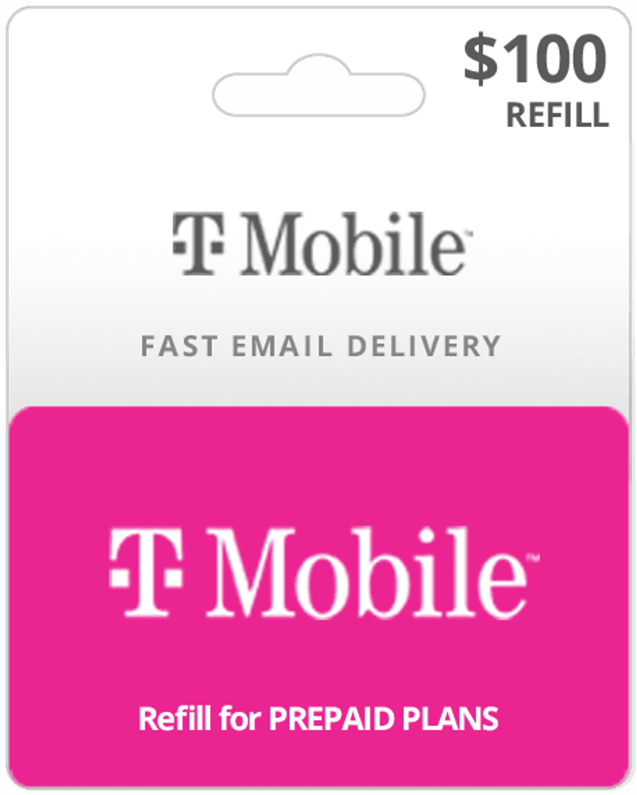 $100 T-Mobile Prepaid Gift Card
