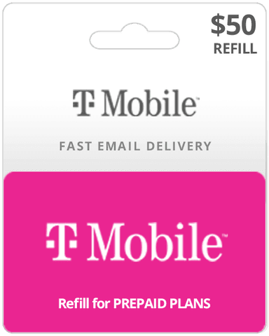 $50 T-Mobile Prepaid Gift Card