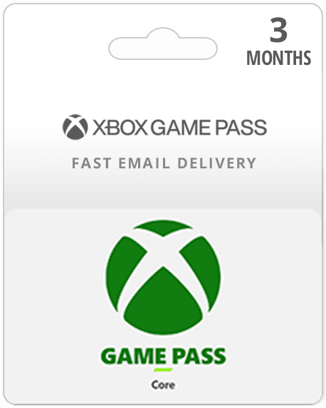 3 Month Xbox Game Pass Core Membership Card (Email Delivery)