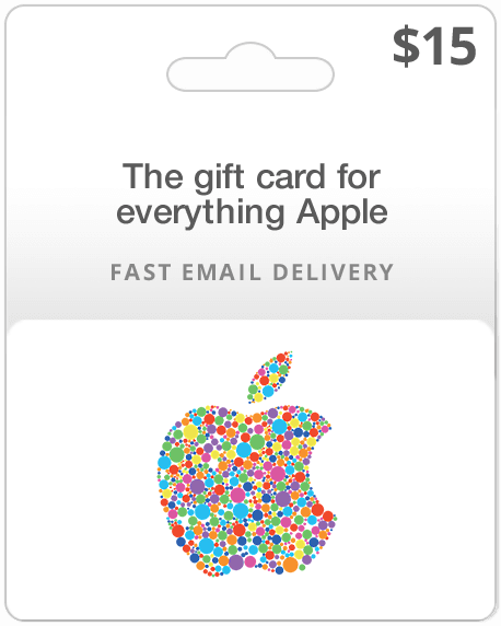 Purchase $15 Apple Gift Card, Instant Delivery